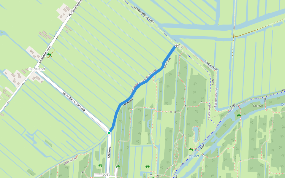 Hillekade walking route map in Ouderkerk aan den IJssel