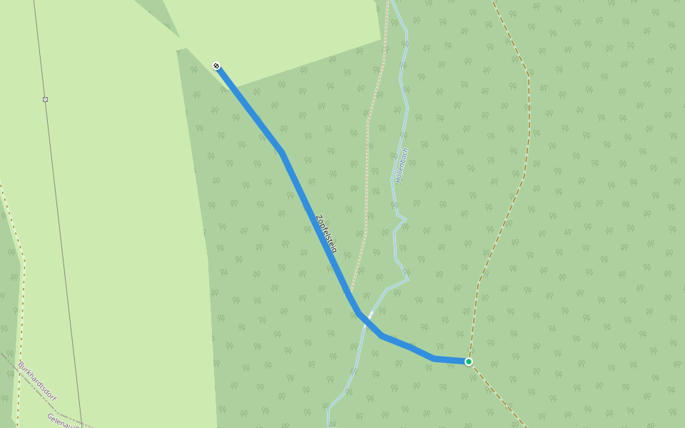 Zöpfelsteig walking route map in Burkhardtsdorf