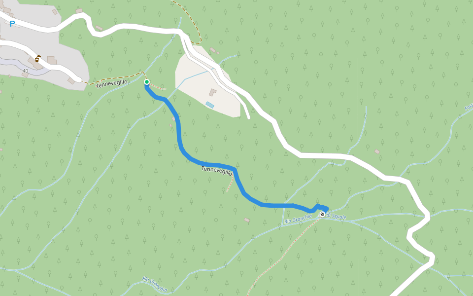 Tennevegillo walking route map in Casabasciana