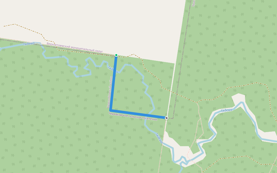 адм.гр. walking route map in Alekseevskaya