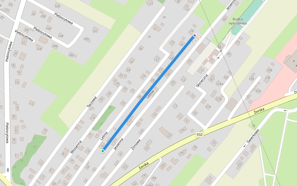 Letnia walking route map in Świerklany