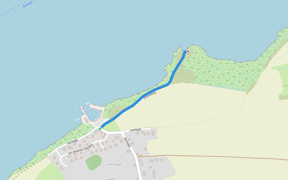 Strandweg walking route map in Neuenkirchen