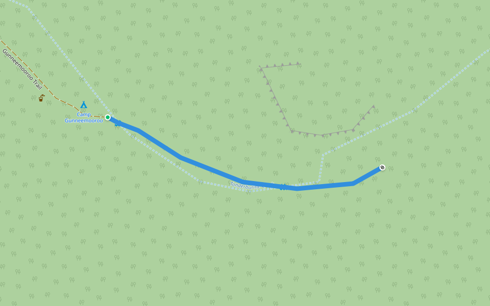footpad from camp walking route map in Warrumbungle