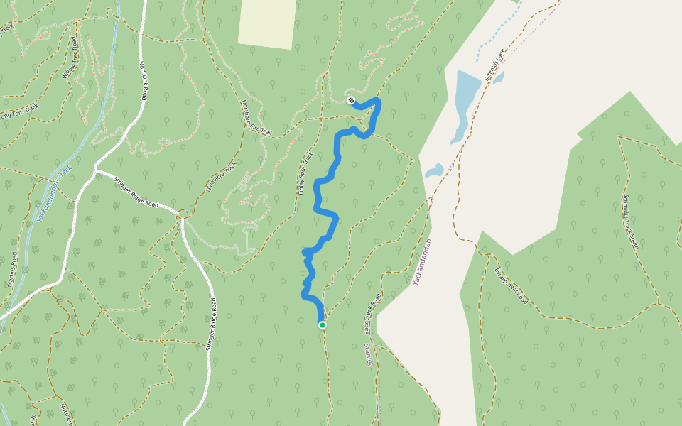Diggers Race walking route map in Yackandandah
