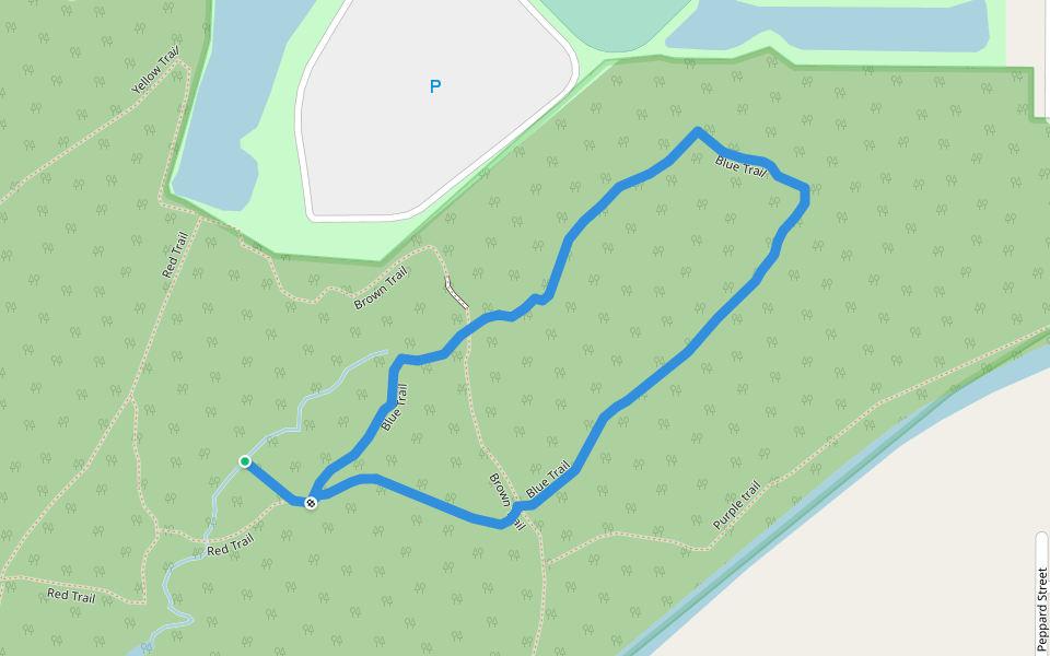 Blue Trail walking route map in Port Charlotte