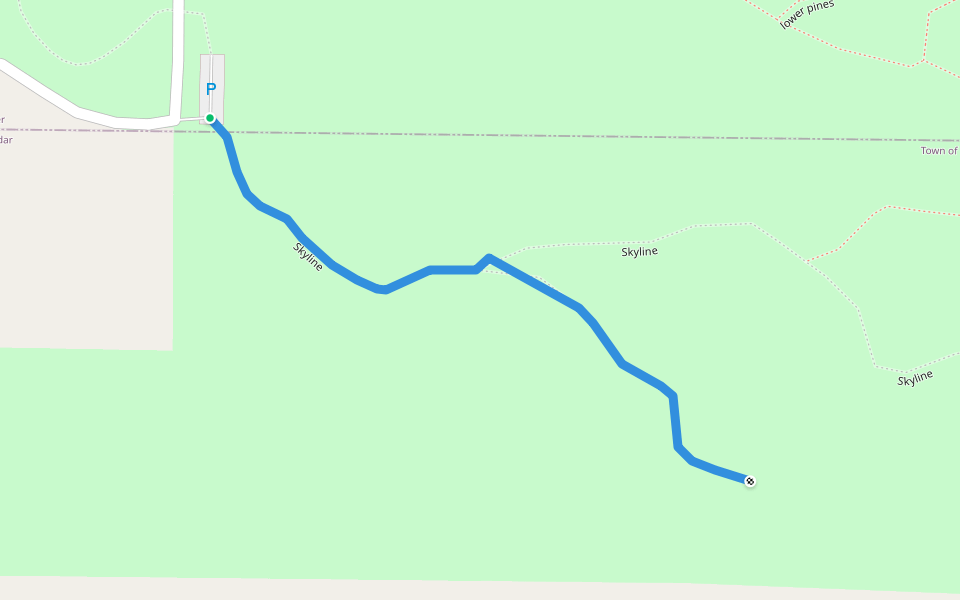 Tower Nature Trail walking route map in Menomonie