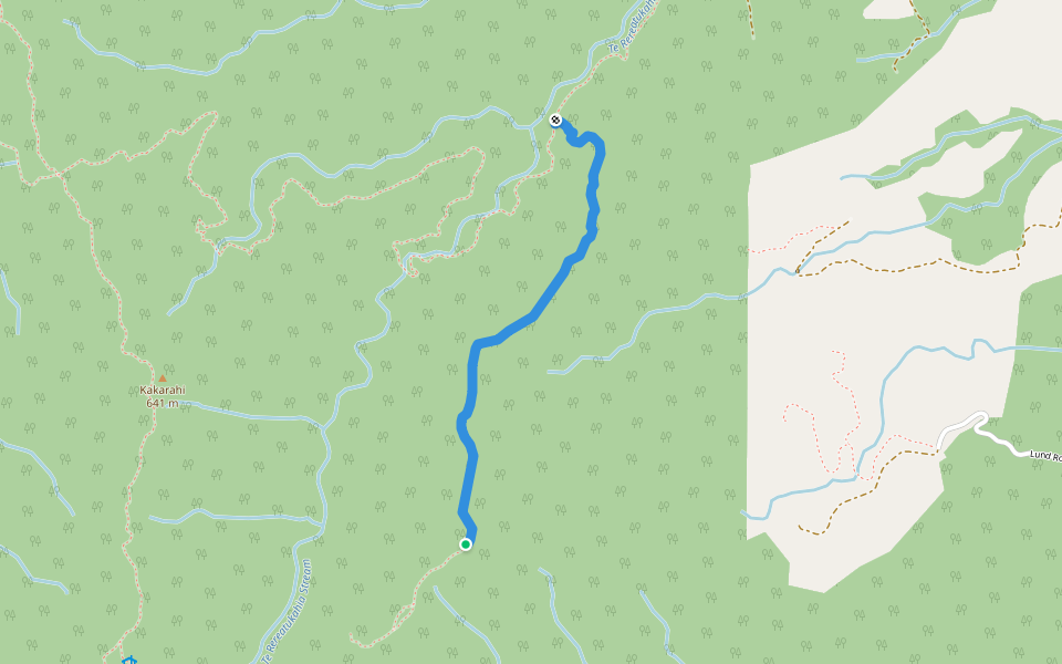Sentinel Rock Track walking route map in Katikati