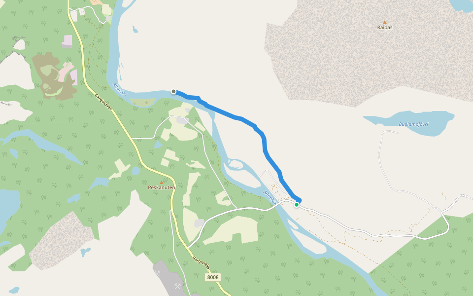 Sorrisnivastien walking route map in Stengelsen