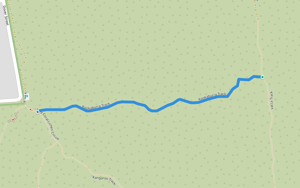 Kookaburra Track walking route map in Aldinga Beach