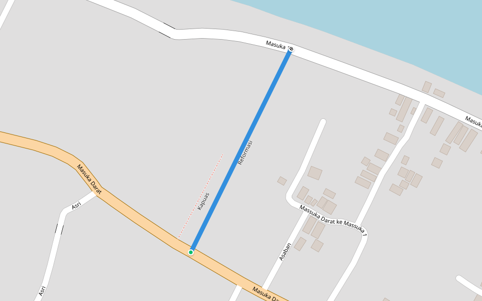 Reformasi walking route map in Singkawang