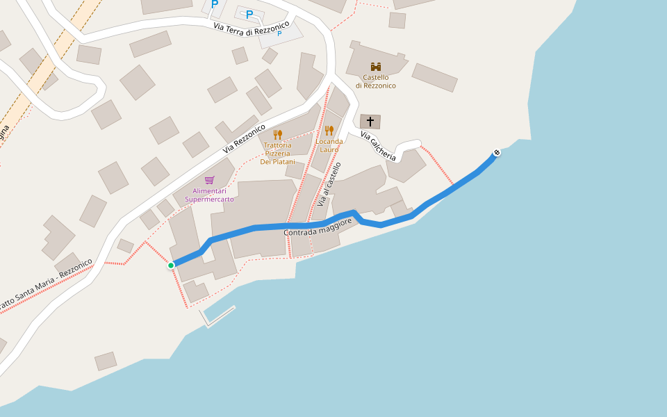 Contrada maggiore walking route map in Santa Maria Rezzonico