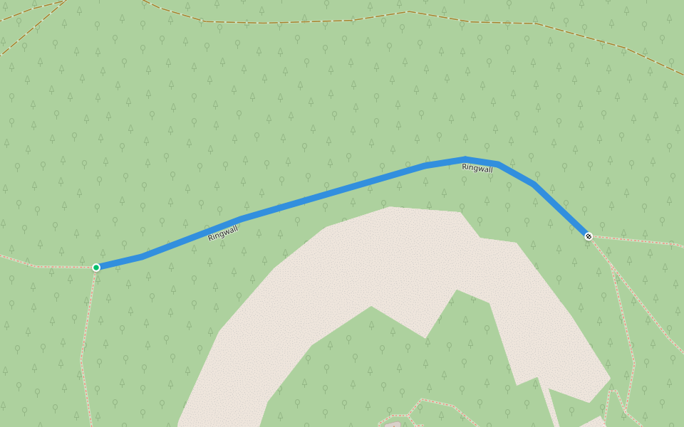 Ringwall walking route map in Neustadt am Kulm