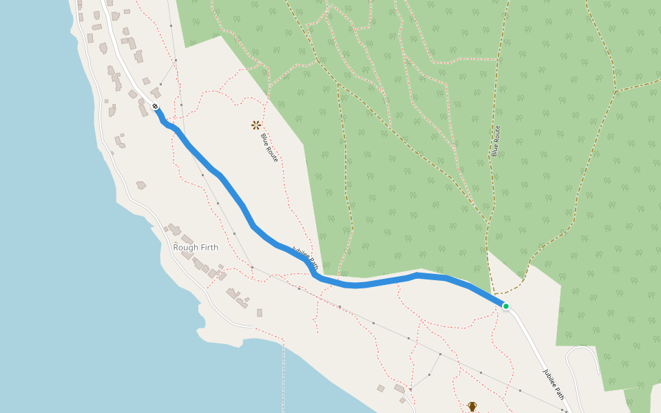Jubilee Path walking route map in Rockcliffe