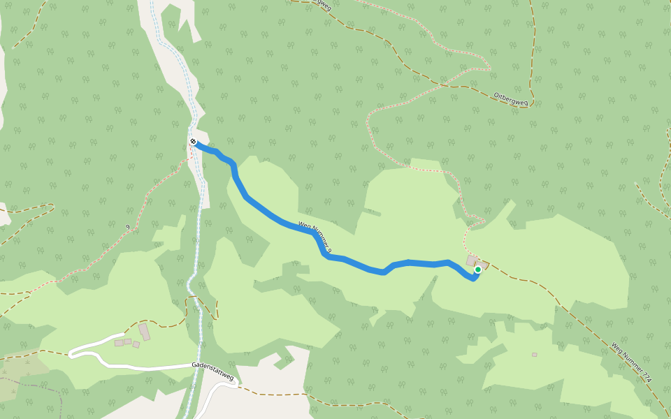 Weg Nummer 9 walking route map in Atzing