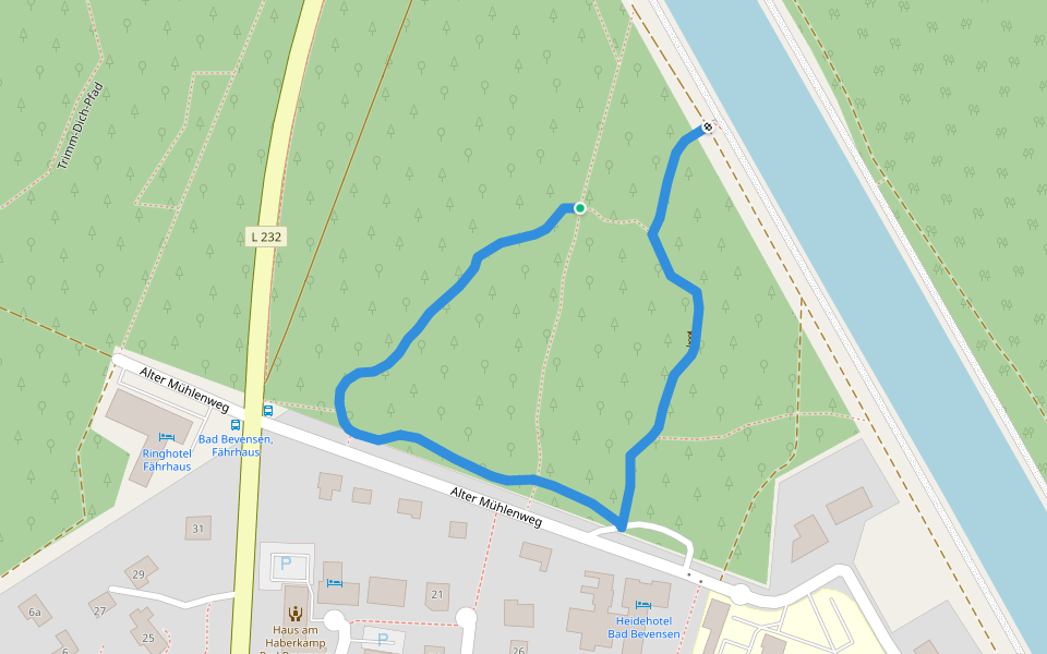 Rundweg Gästehaus Bad Bevensen walking route map in Bad Bevensen