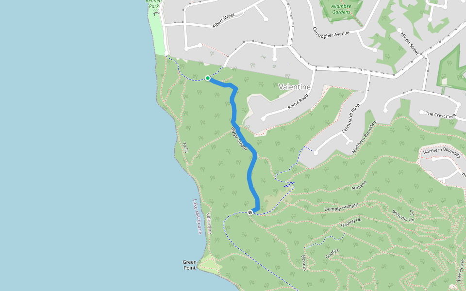 Biggie Smalls walking route map in Valentine