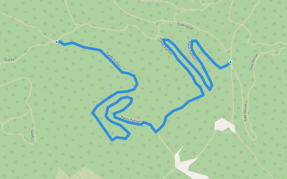 Pants Python walking route map in Valentine