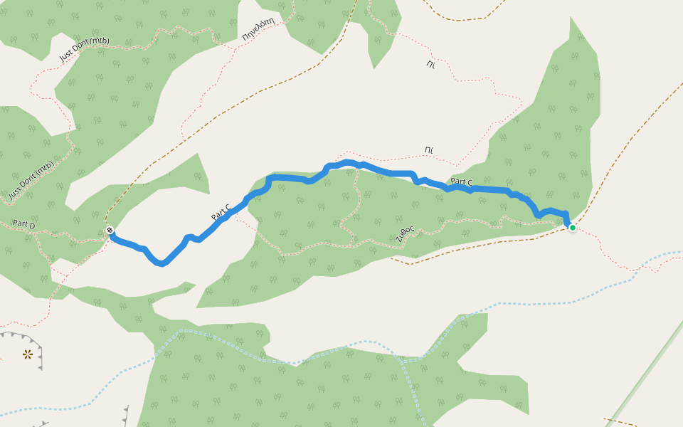 Part C walking route map in Aspropyrgos