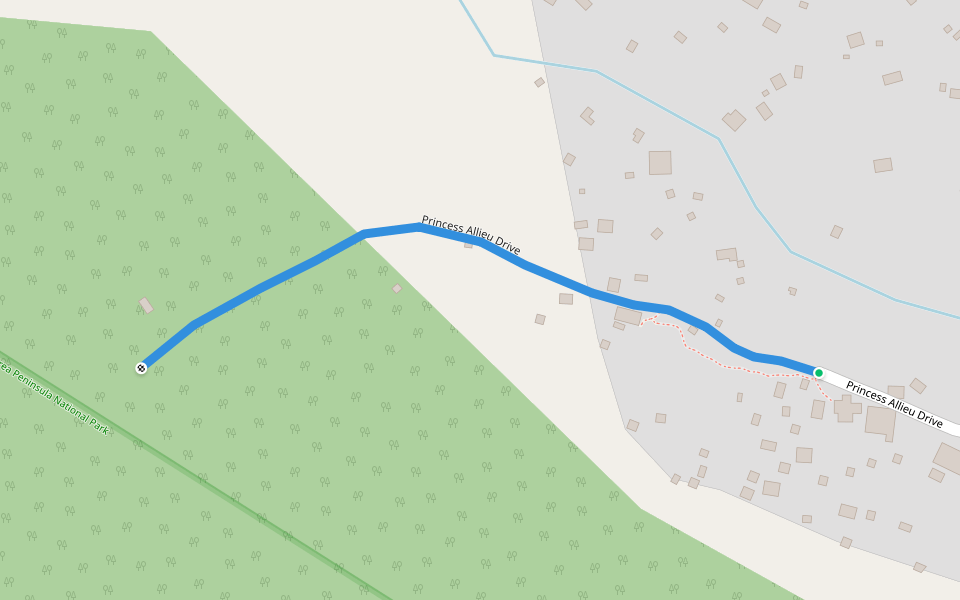 Princess Allieu Drive walking route map in Freetown