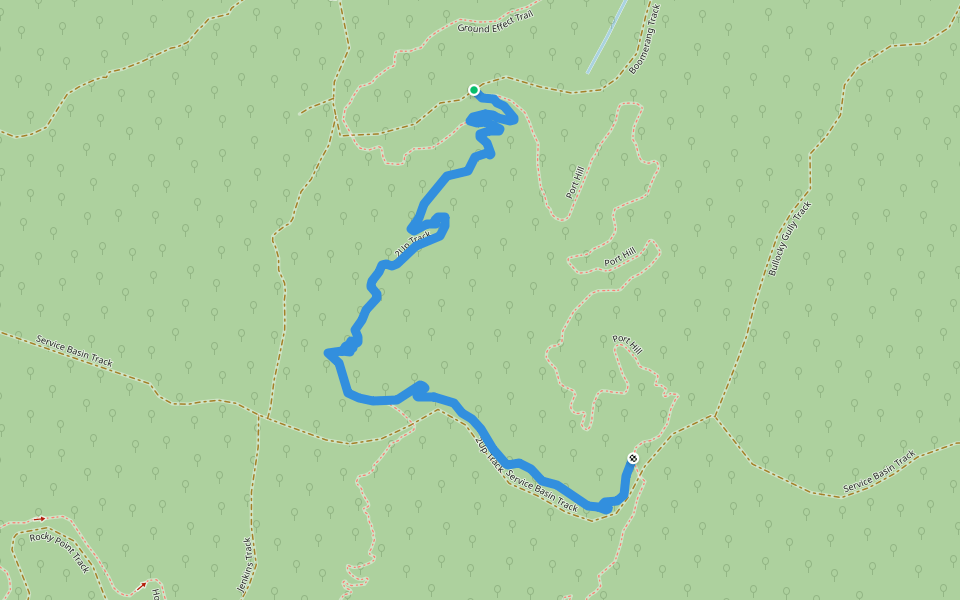 2Up Track walking route map in Stanley