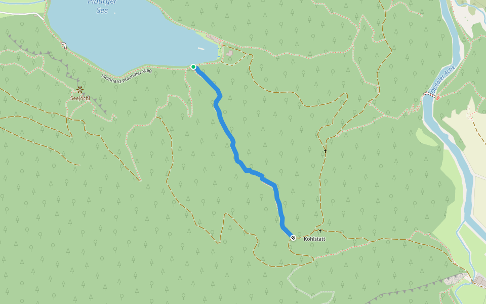 Rudolf Schock Weg walking route map in Oetz