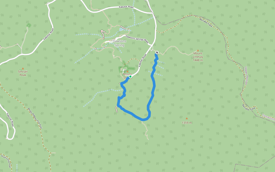 Bundabulla Circuit walking route map in Kaputar