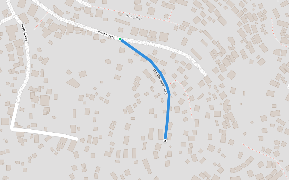 Omolay Bush Step walking route map in Freetown