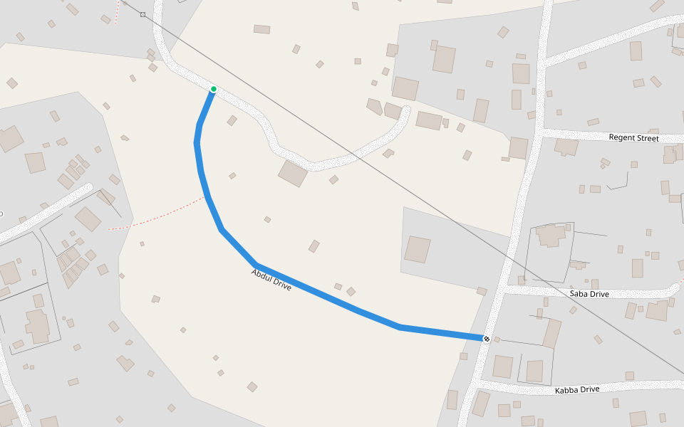 Abdul Drive walking route map in Freetown