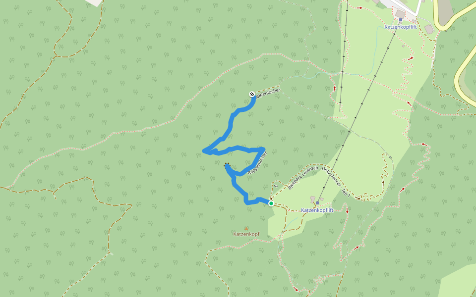 Rappenlöcher walking route map in Leutasch