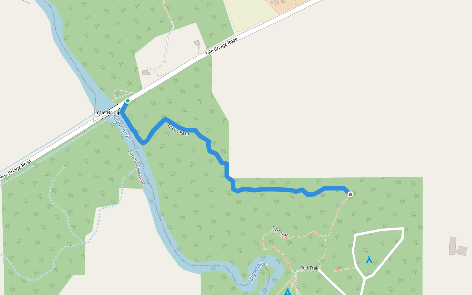 Green Path walking route map in Rockton