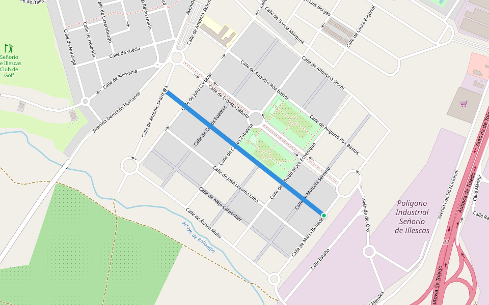 Calle de Paulo Coelho walking route map in Illescas