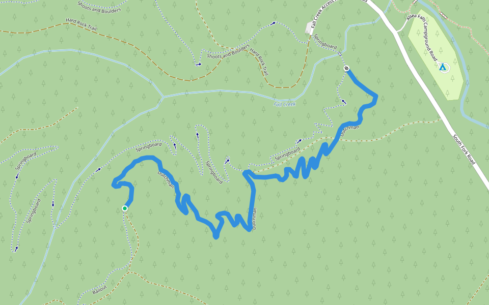Dutchman walking route map in Alsea
