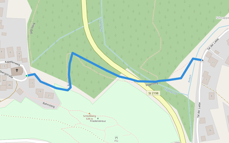 Vogelsteig walking route map in Nordhalben