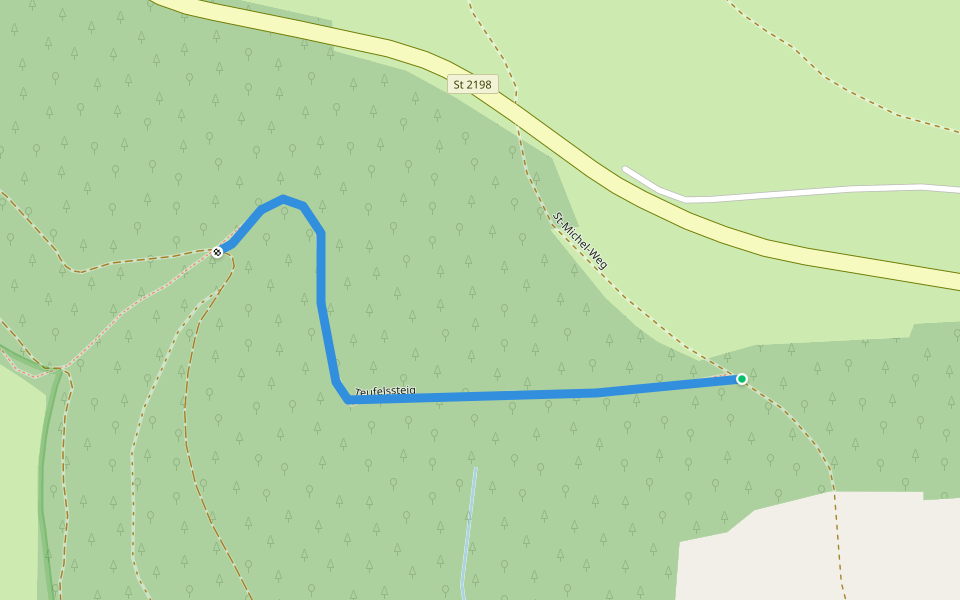 Teufelssteig walking route map in Nordhalben