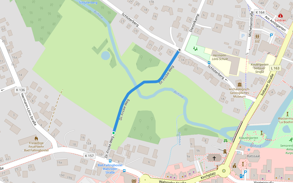 Dr.-Fricke-Weg walking route map in Bad Fallingbostel