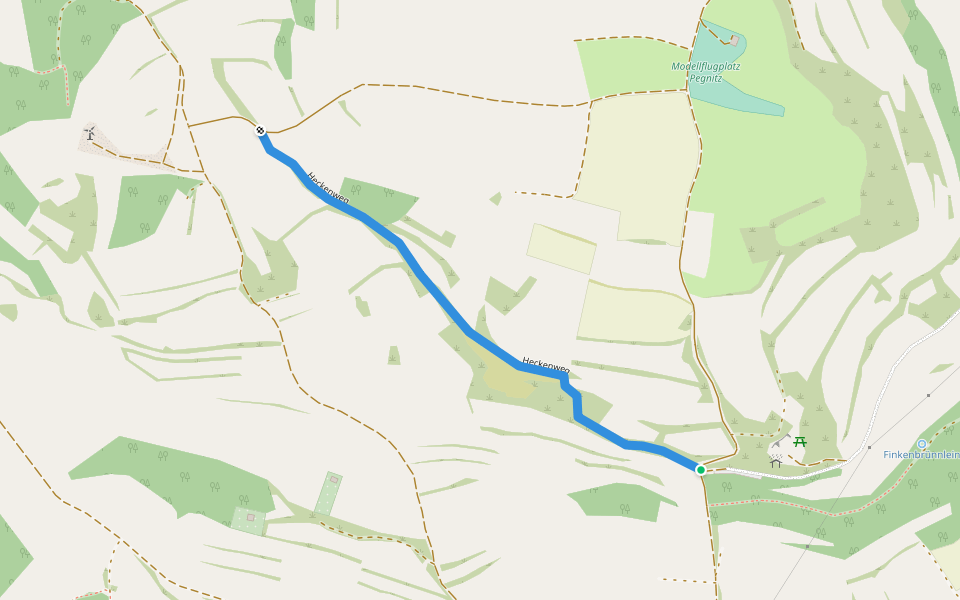 Heckenweg walking route map in Pegnitz