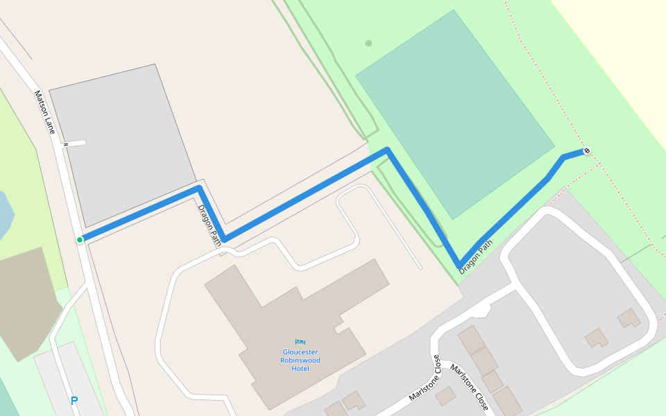 Dragon Path walking route map in Matson
