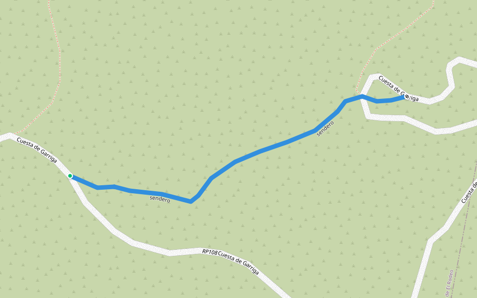 sendero walking route map in El Rodeo