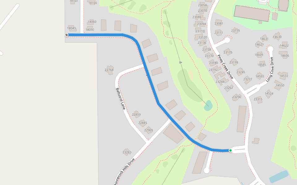 Winged Foot Lane walking route map in Athens