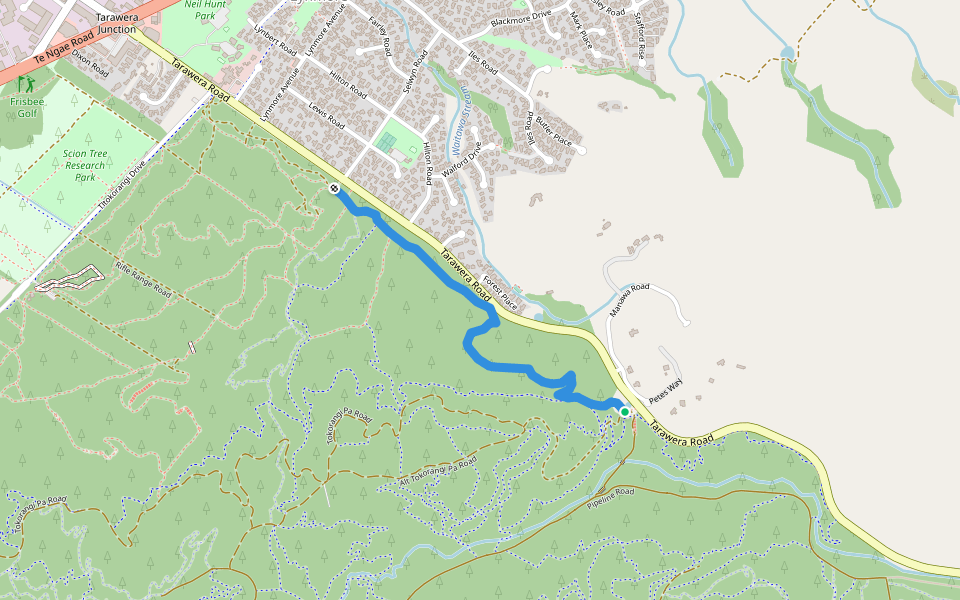 Tank to Town walking route map in Rotorua