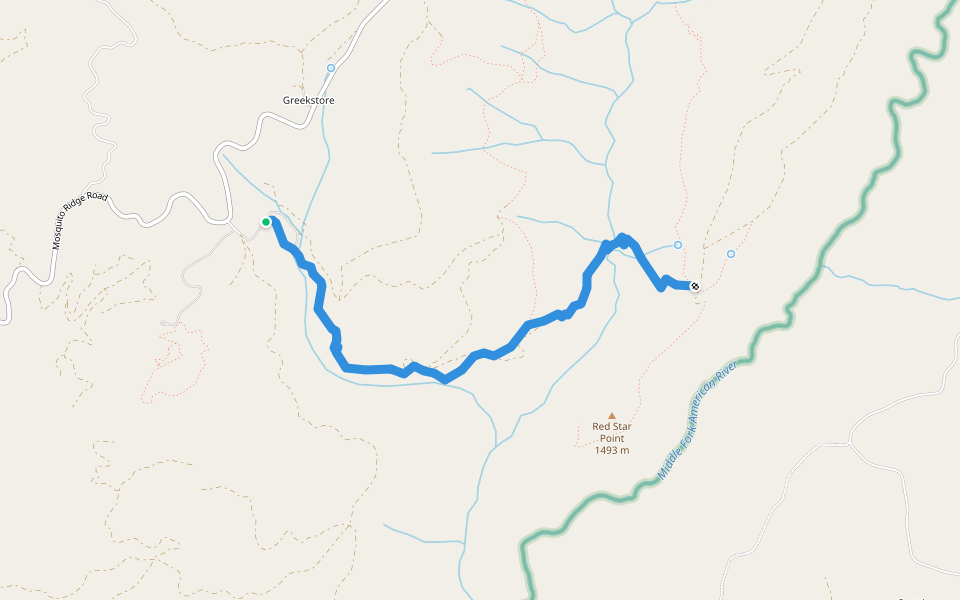 Gold Dollar Trail walking route map in Greekstore