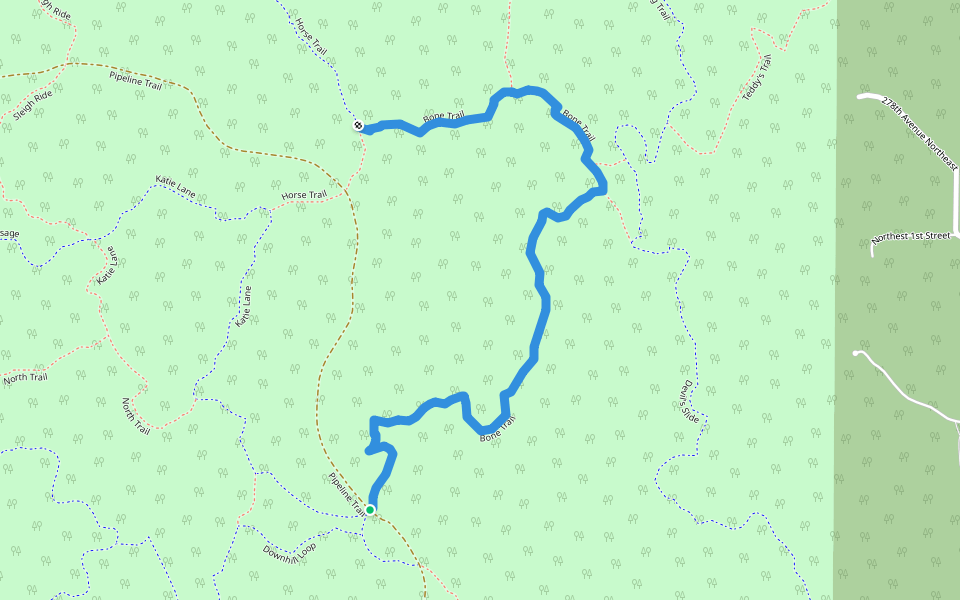Bone Trail walking route map in Sammamish