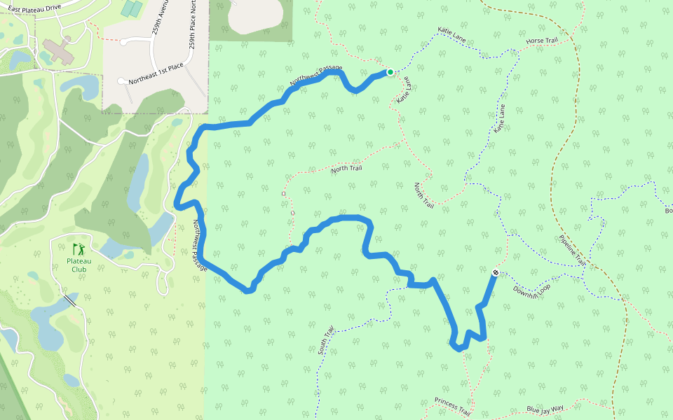 Northwest Passage walking route map in Sammamish