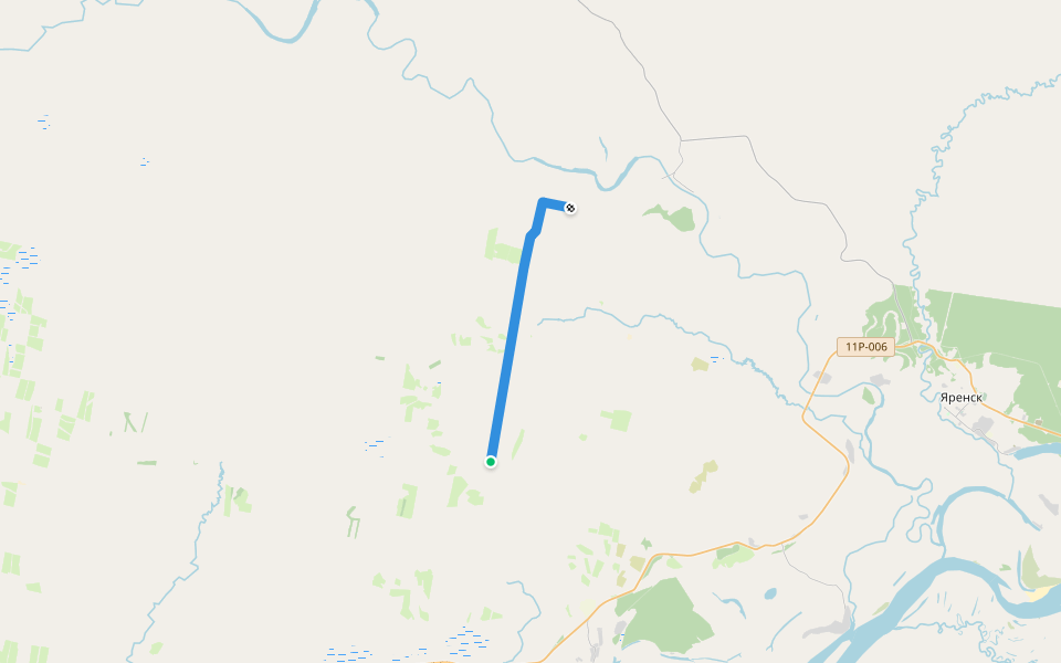КВ walking route map in Novaya Derevnya