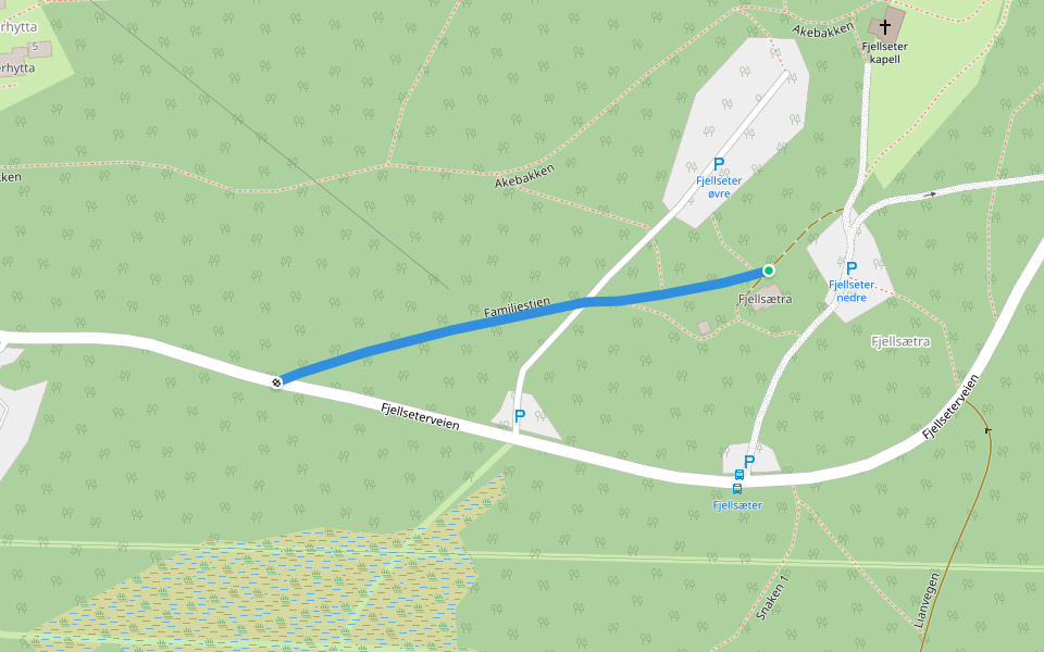 Familiestien walking route map in Lian
