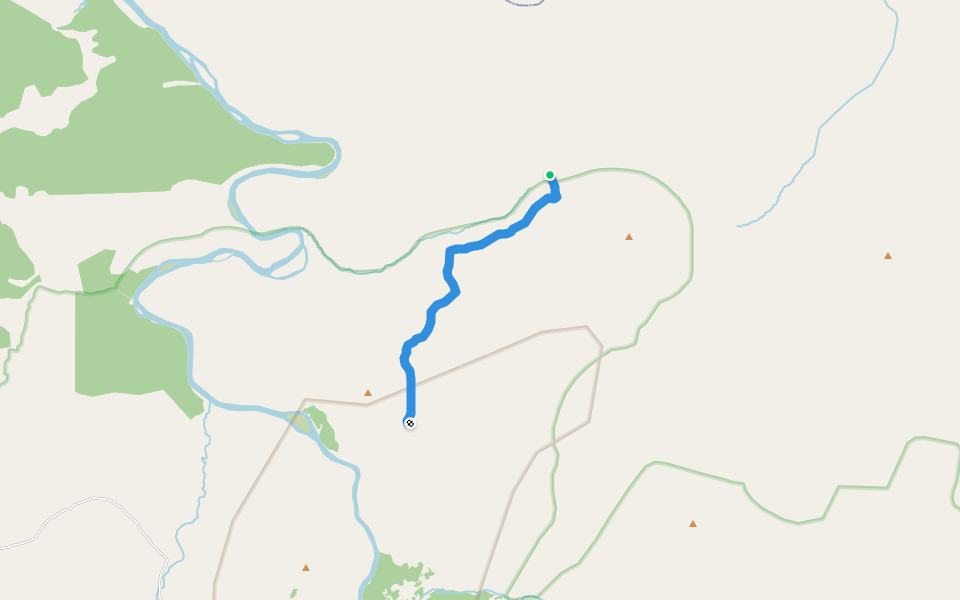 шорская тропа walking route map in Luzhba