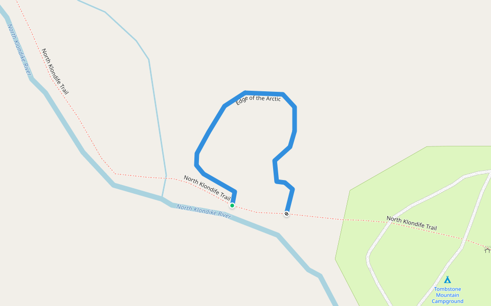 Edge of the Arctic walking route map in Dawson City