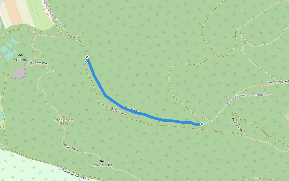 Buchtalweg walking route map in Gaaden bei Mödling