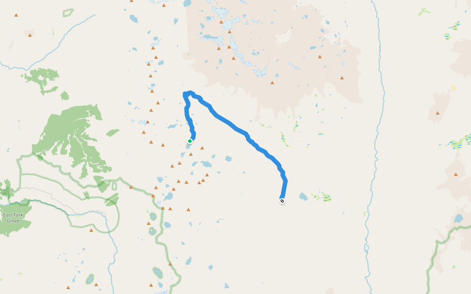 Big Arroyo Trail walking route map in Mineral King