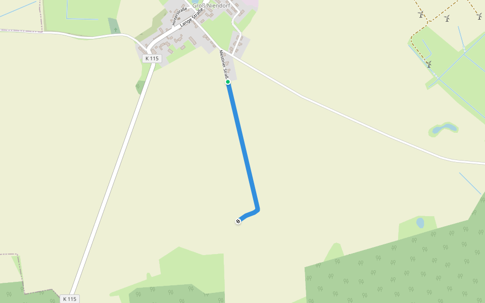 Triftweg walking route map in Groß Niendorf